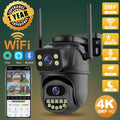 4K 8MP HD Wifi PTZ Camera Outdoor 4MP Dual Lens Dual Screen AI Auto Tracking IP Camera CCTV Audio Video Surveillance P2P Icsee