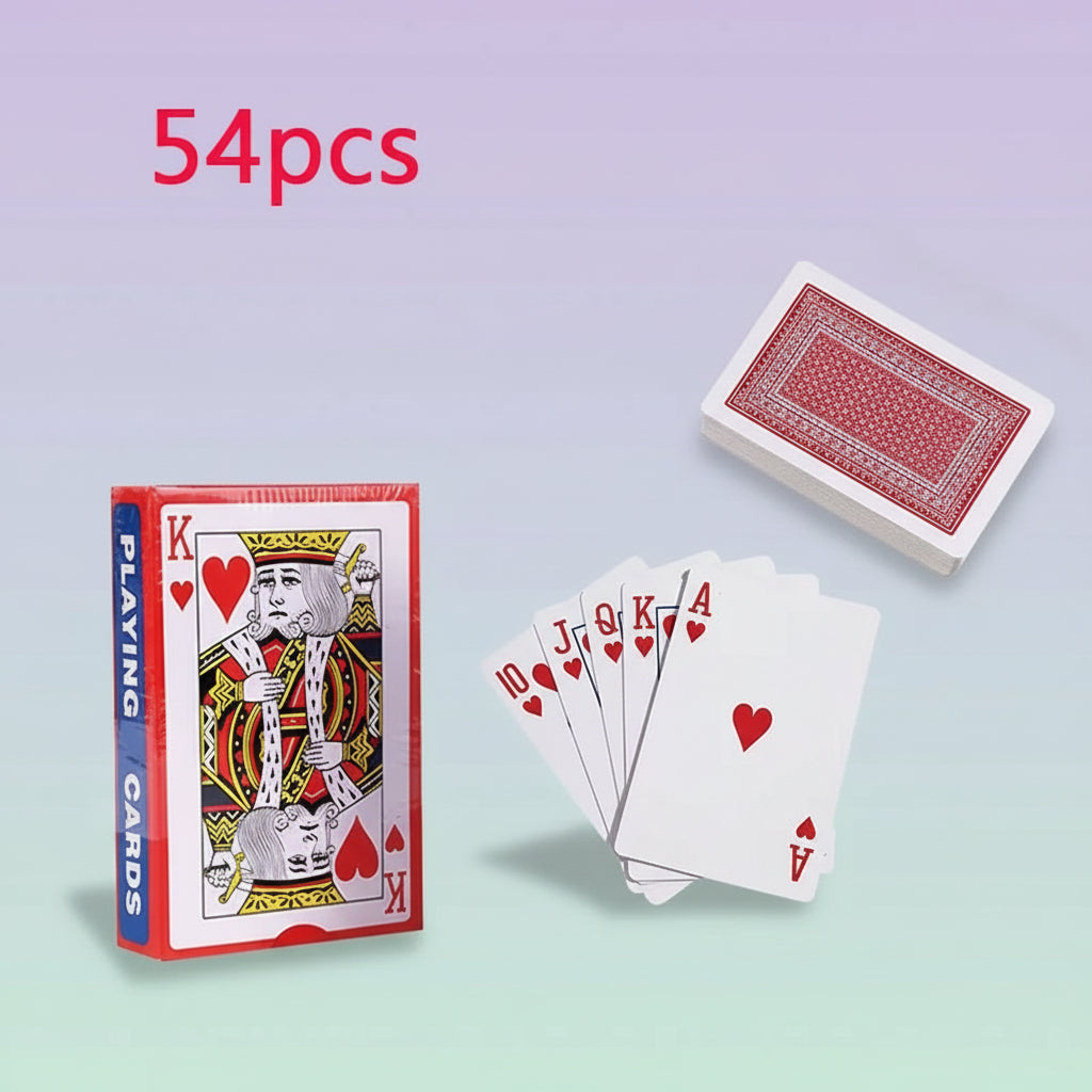 54 Pieces/Set 56X86Mm Game Red Blue Color Poker Games Card Sets Poker Magic Sets Board Games Gifts Children'S Toys