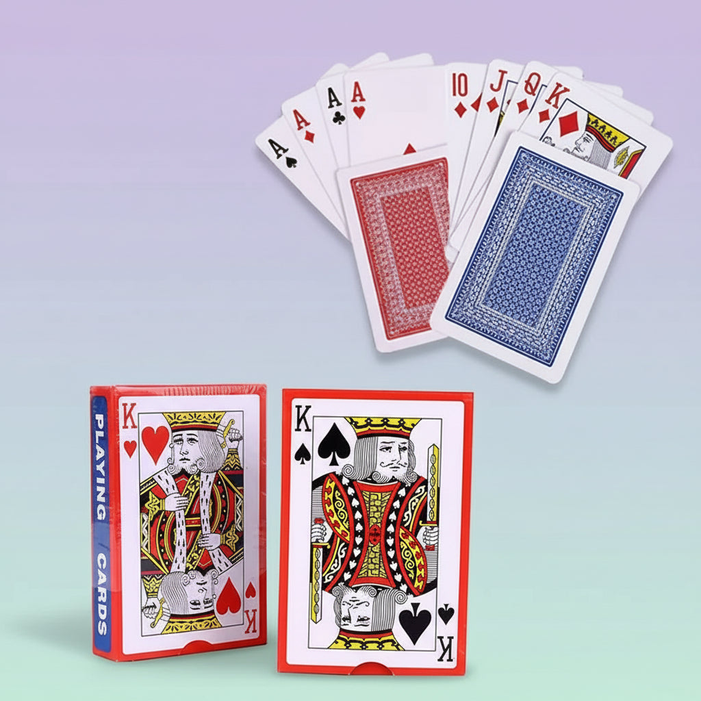 54 Pieces/Set 56X86Mm Game Red Blue Color Poker Games Card Sets Poker Magic Sets Board Games Gifts Children'S Toys