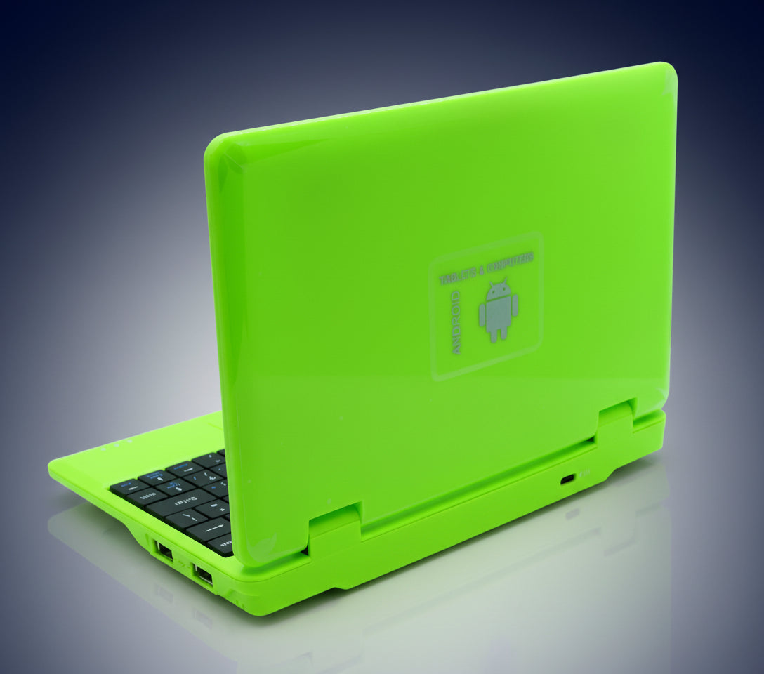 7" Inch Portable Kids Laptop Computer Powered by Linux-Android 12 Operating System- Green