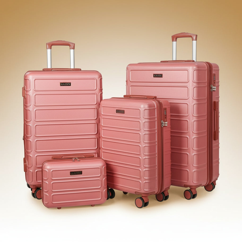 AAIVV 4Pcs Luggage Sets with TSA Locks-Suitcasefor Travel, Hardshell Luggage TSA Lock Spinnerwheels Hardshell Lightweight.
