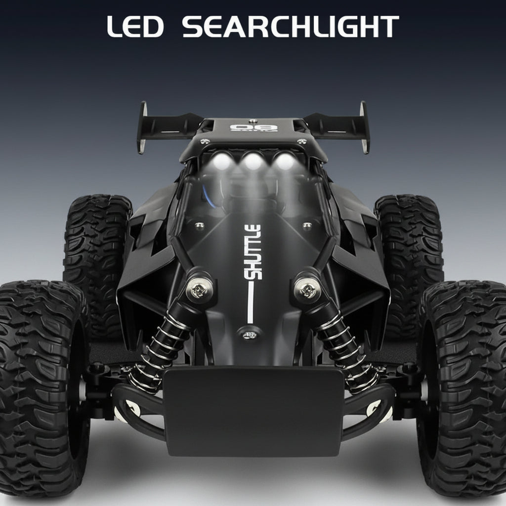 Alloy Remote Control Off-Road Vehicle, 1:16 Scale, 2.4Ghz Wireless Remote Control, Equipped with LED Headlights, Available in Black, Blue and Orange, with Shock Absorption Function.