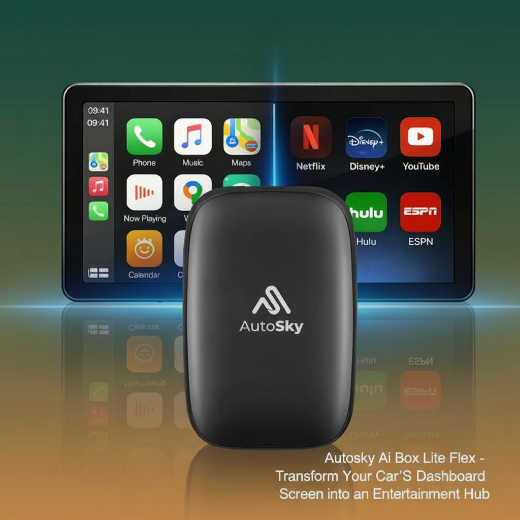 Autosky Ai Box Lite Flex - Transform Your Car'S Dashboard Screen into an Entertainment Hub