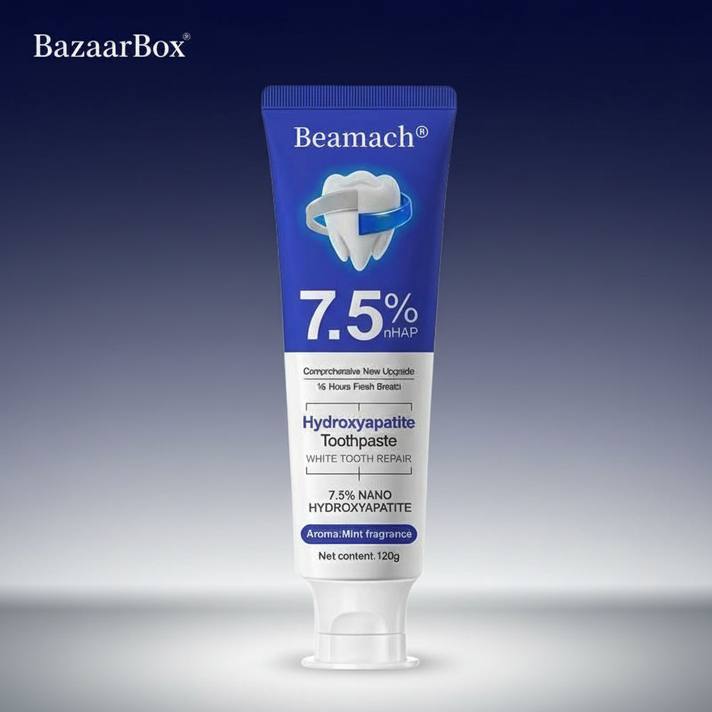 Beamach Hydroxyapatite Toothpaste 7.5% for Enamel Repair & Teeth Whitening Refreshing Flavor Fluoride-Free 4.23Oz Gentle Formula for Sensitive Teeth Care