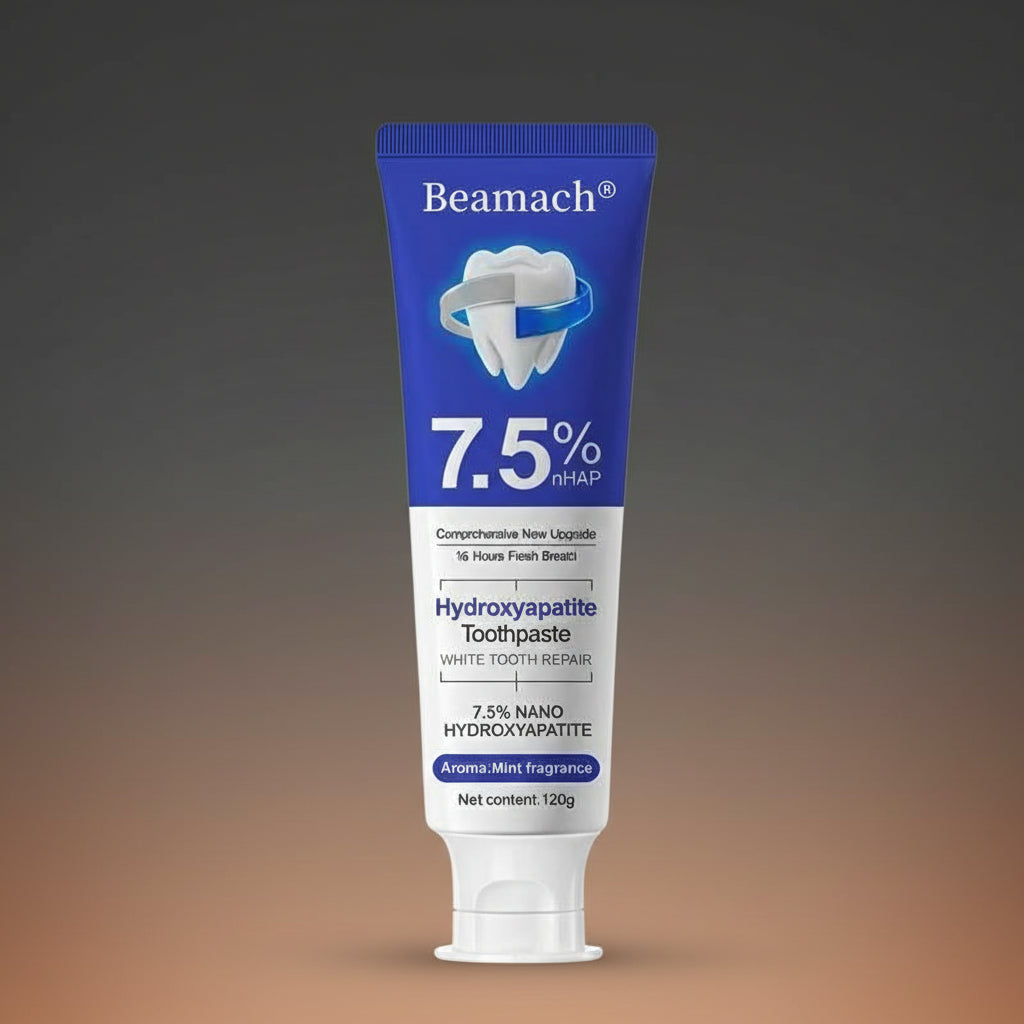 Beamach Hydroxyapatite Toothpaste 7.5% for Enamel Repair & Teeth Whitening Refreshing Flavor Fluoride-Free 4.23Oz Gentle Formula for Sensitive Teeth Care