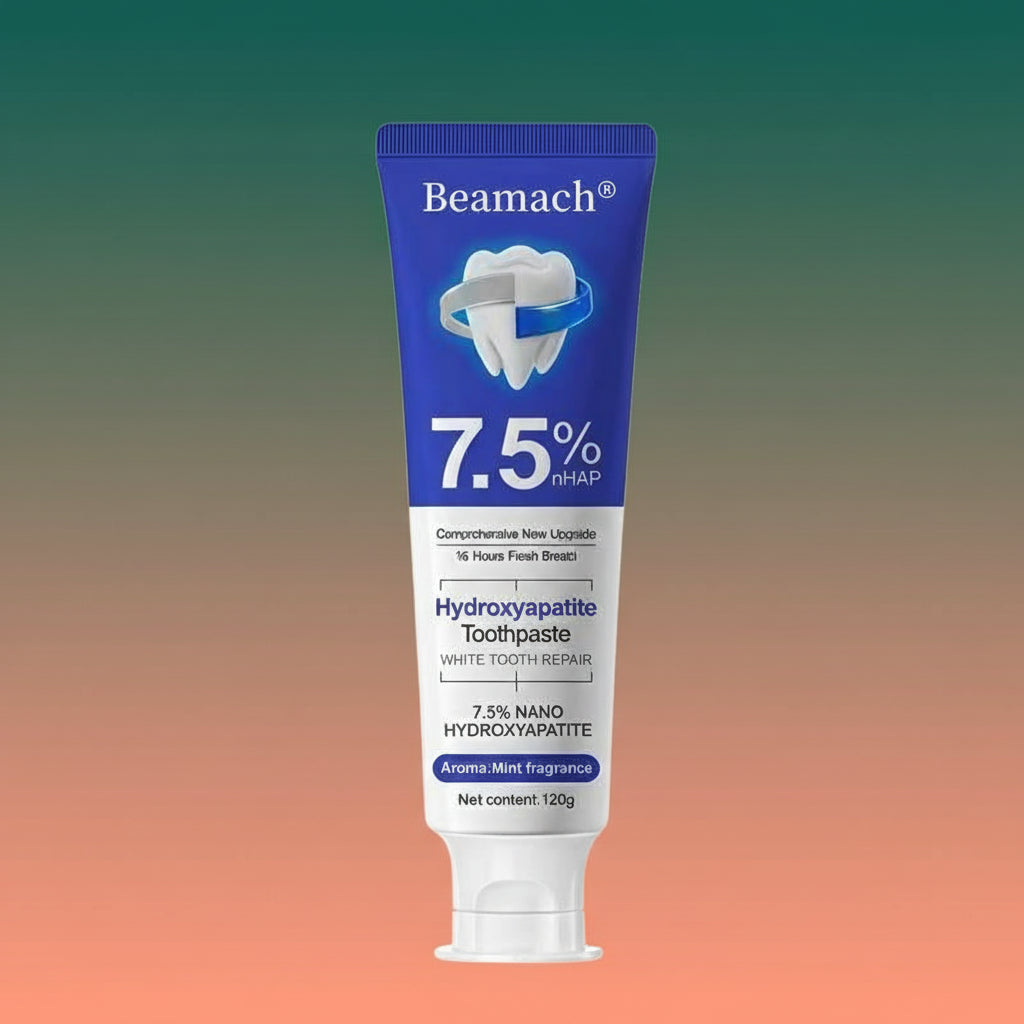 Beamach Hydroxyapatite Toothpaste 7.5% for Enamel Repair & Teeth Whitening Refreshing Flavor Fluoride-Free 4.23Oz Gentle Formula for Sensitive Teeth Care