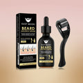 Beard Growth Serum & Derma Roller Kit, Beard Care Nutritional Oil, Making Beards Thicker and More Shiny, Daily Beard Care Products for Men