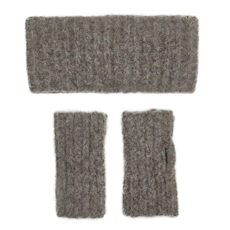 Alpaca Fingerless Ribbed Gloves With Thumb Slit Warm Autumn Wrist