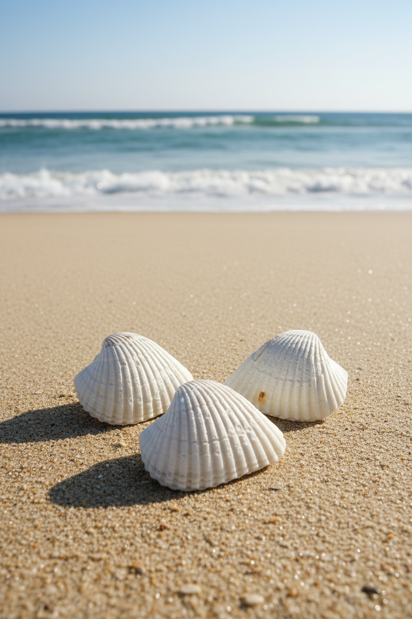 White Ark Clam Shell Pairs (Telligarca Granosa)