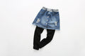 Autumn New Korean Style Girls Denim Skirt Pants - # GIAA21710001