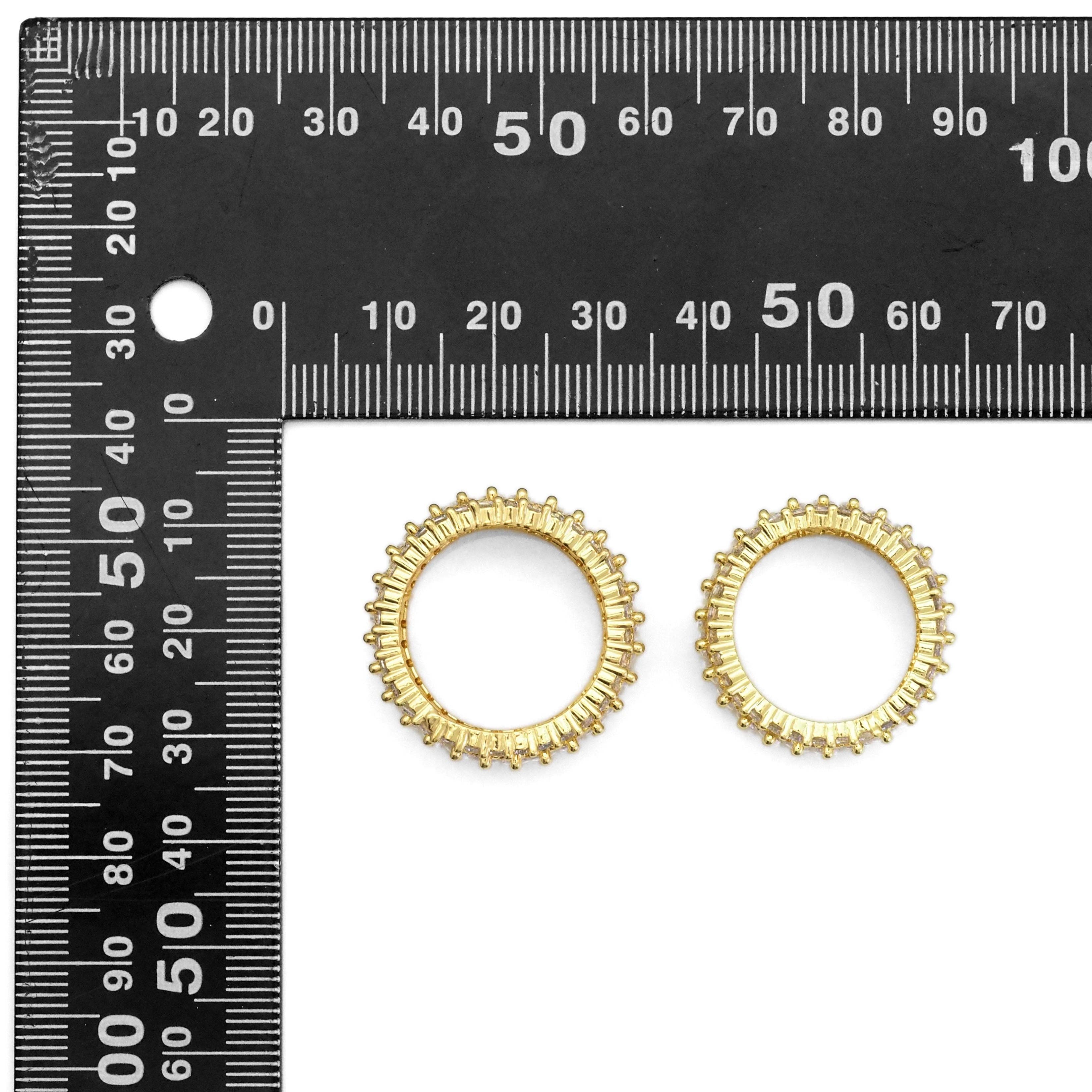 Thick Closed Band Gold Clear Oval CZ Filigree Ring, Sku#LX261