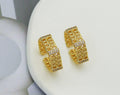 CZ Double Link Chain Shape Adjustable Ring, Sku#X334