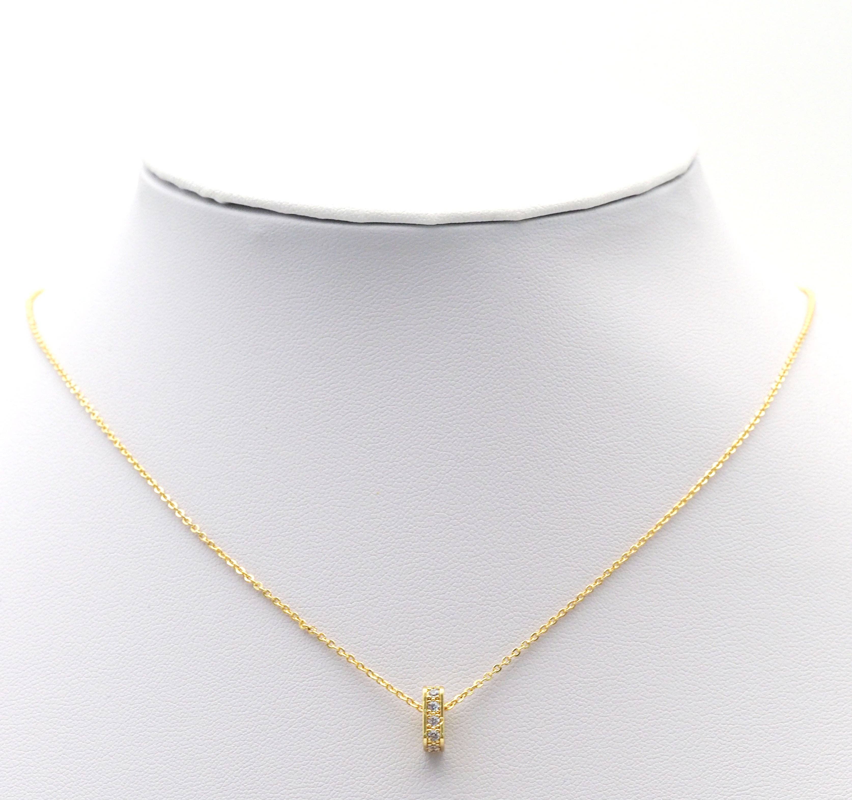 CZ Gold Silver Rectangle Spacer Large Hole Beads, Sku#Z1468