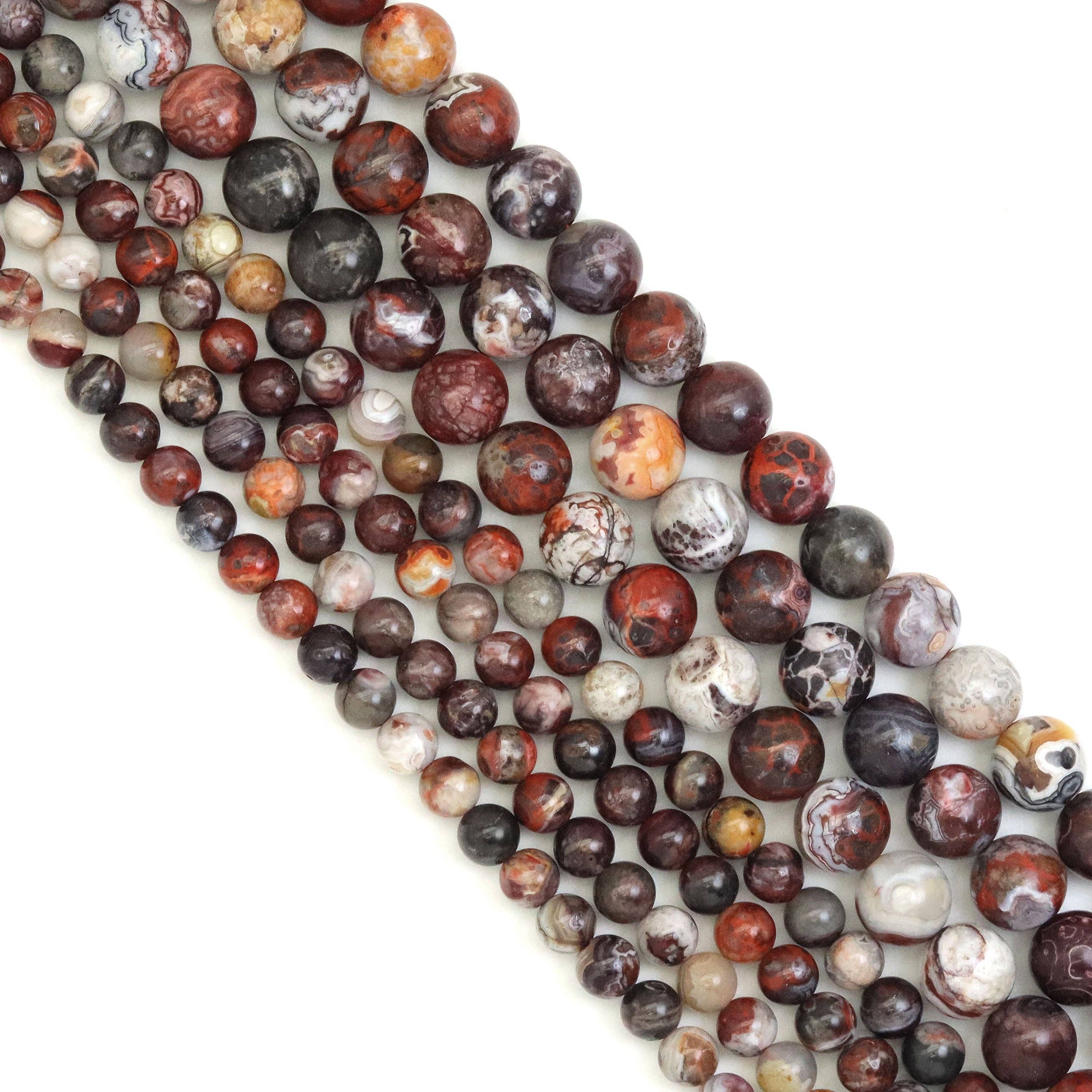 Genuine Mexican Crazy Agate Round Smooth Beads, Sku#U1944