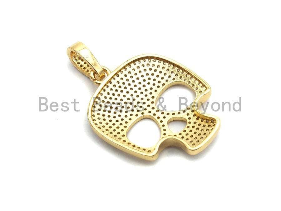 CZ Skull Pendant, Sku#F775
