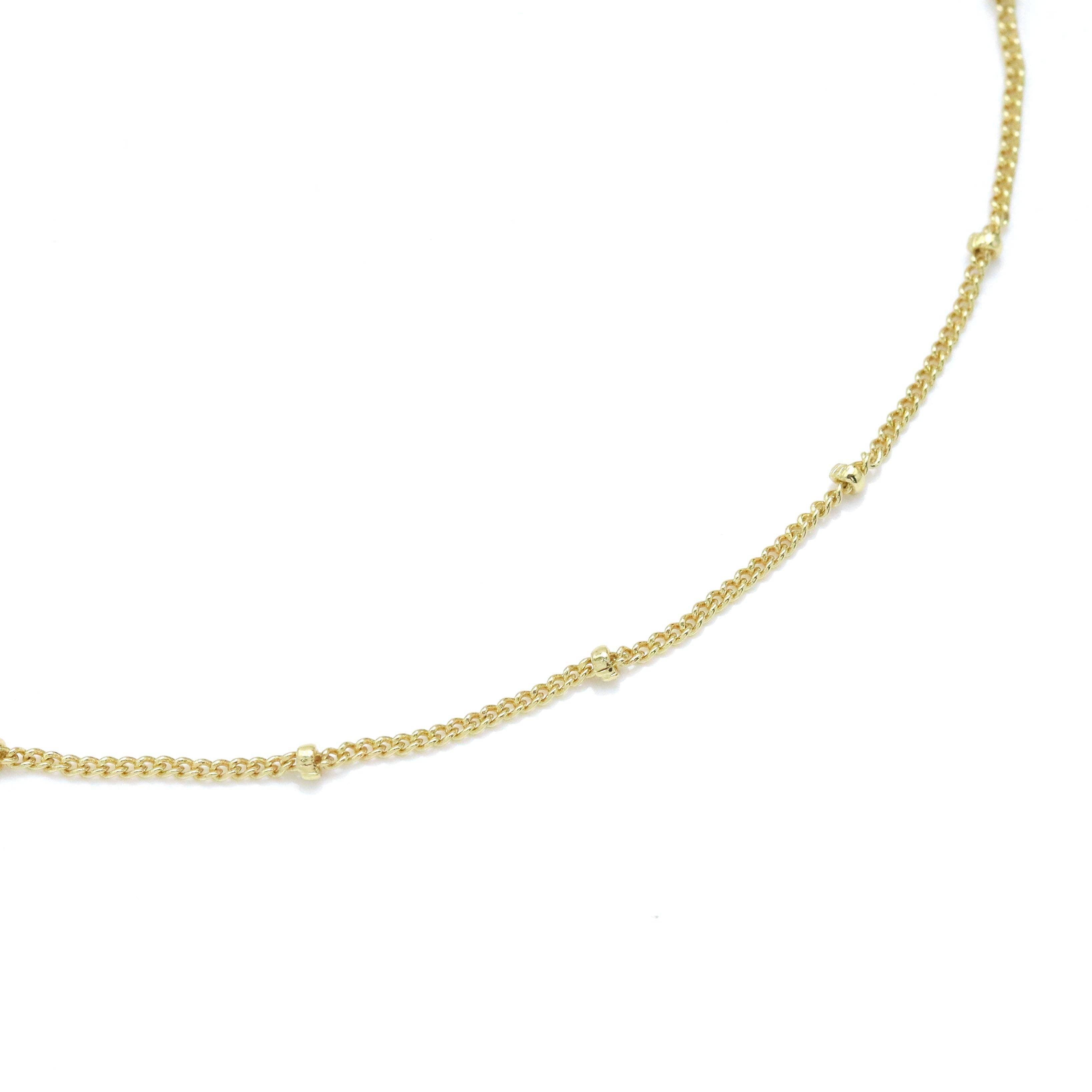 Gold Silver Danity Ball Chain Adjustable Necklace, Sku#LX595