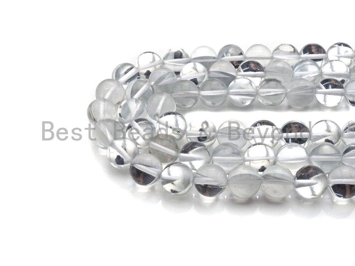 NEW Color!! Clear Spectrolite Quartz, High Quality in Round 6mm/8mm/10mm/12mm, Manmade Crystal beads, 15.5inch strand, SKU#U842
