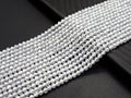 2mm/3mm/4mm High Quality Sparkly Cubic Zirconia Beads, Faceted Sparkly Clear White Color beads, 15.5inch full strand, SKU#U919