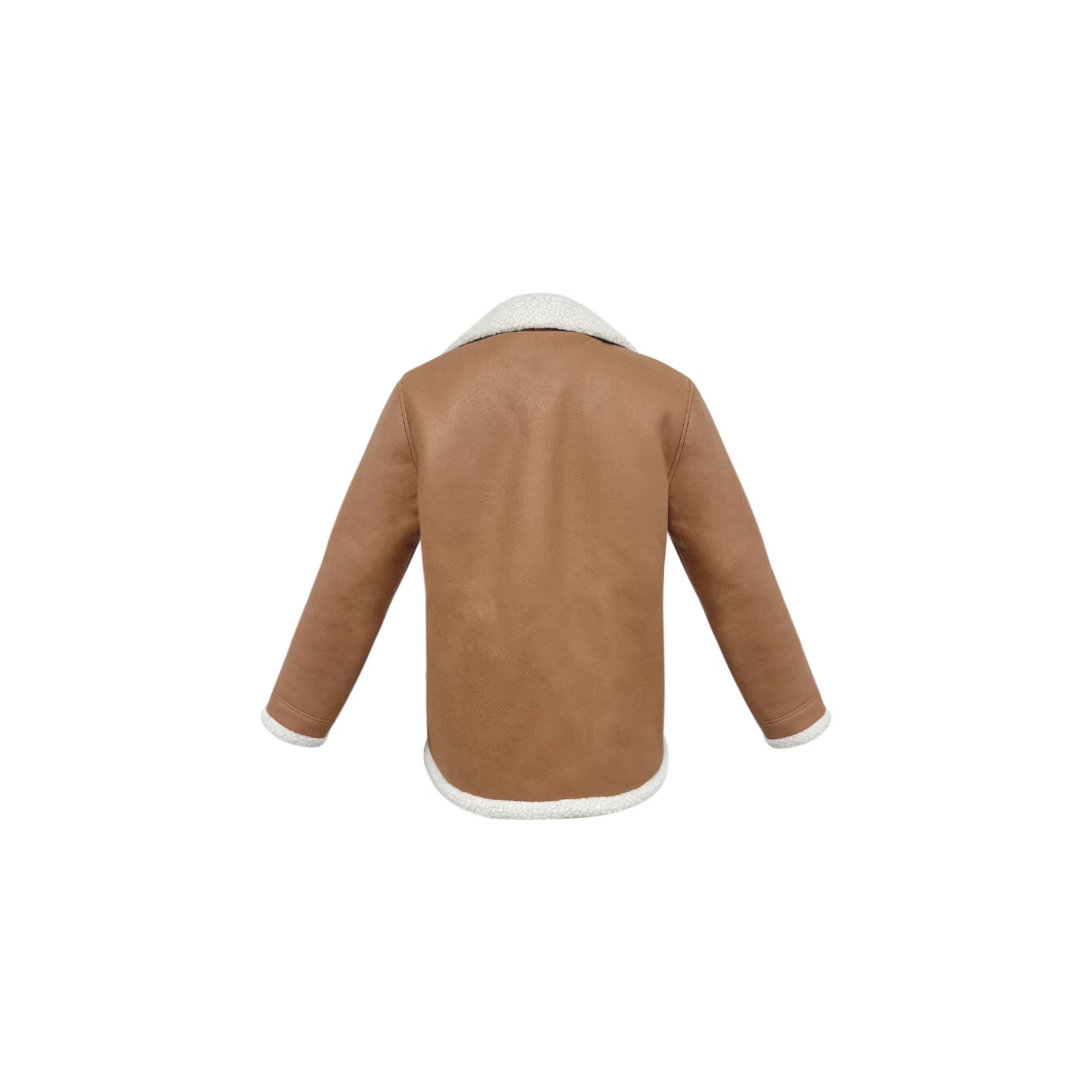 Women's Autumn And Winter Retro Pocket Lapel Button Jacket Fur Coat