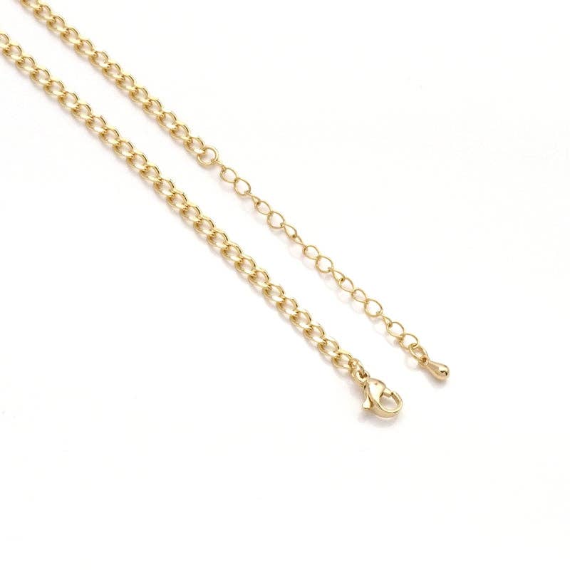 Dangle Colorful Baguette CZ Dainty Chain Necklace,sku#EF311