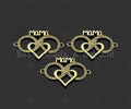 Gold Filled CZ Micro Pave Mom On Infinity Heart Shape Pendant,18K Gold Filled Mom Charm, Mother's Day Gift,17x29mm,Sku#LD110