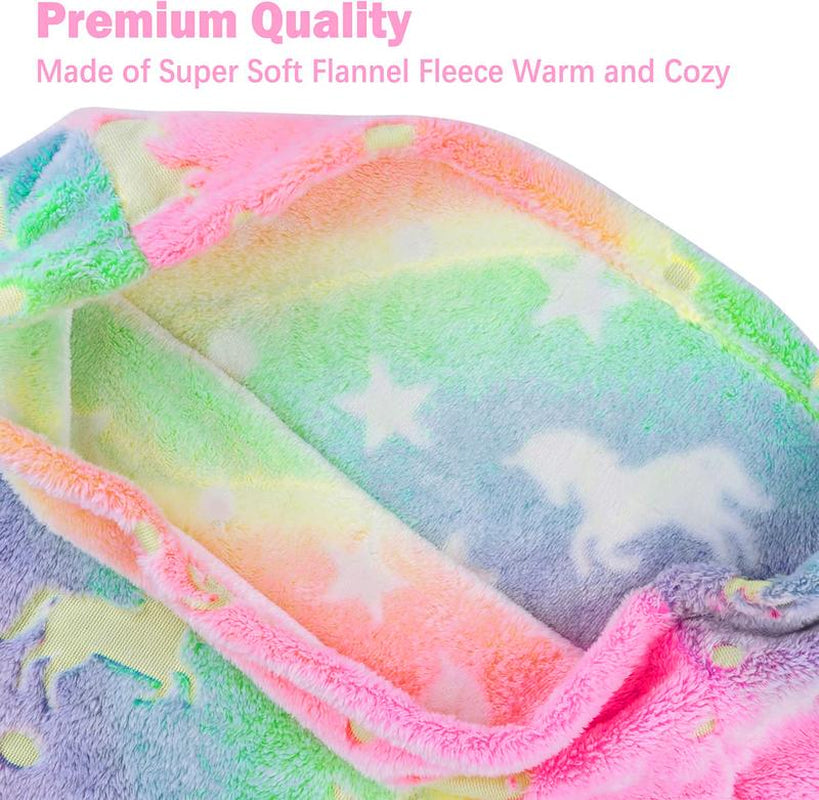 Kids Mermaid Tail Blanket - Mermaid Tail Blankets Glow in the Dark - Flannel Mermaid Blanket Gifts for Girls - Luminous Star Super Soft Tie Dye Girls Toys-Sleeping Bags