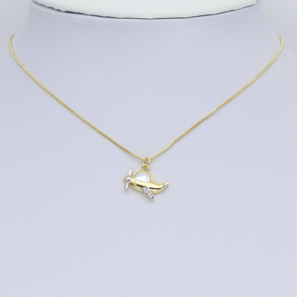 Cute Dual color Abalone Mother of Pearl Helicopter Aircraft Charm Pendant, Sku#Y977