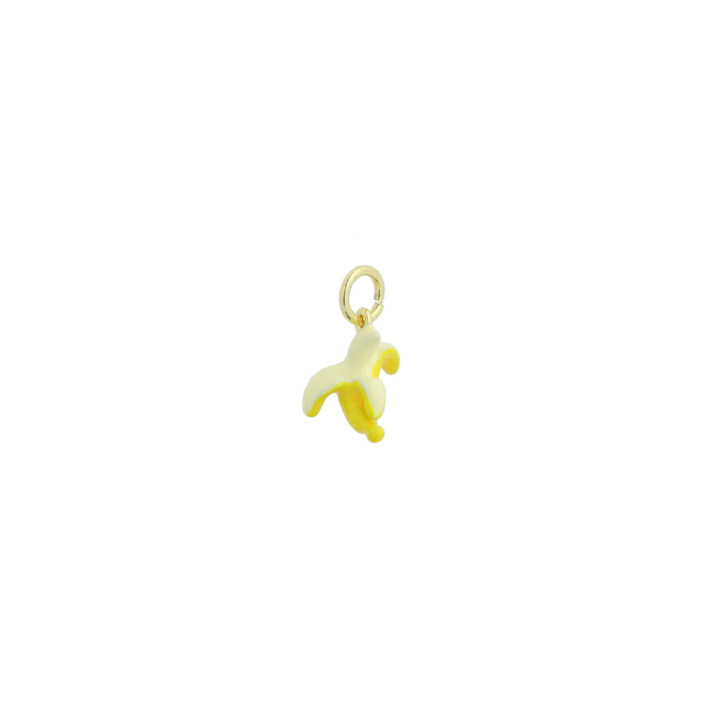 Enamel Banana Gold Charm Pendant,Sku#LX846