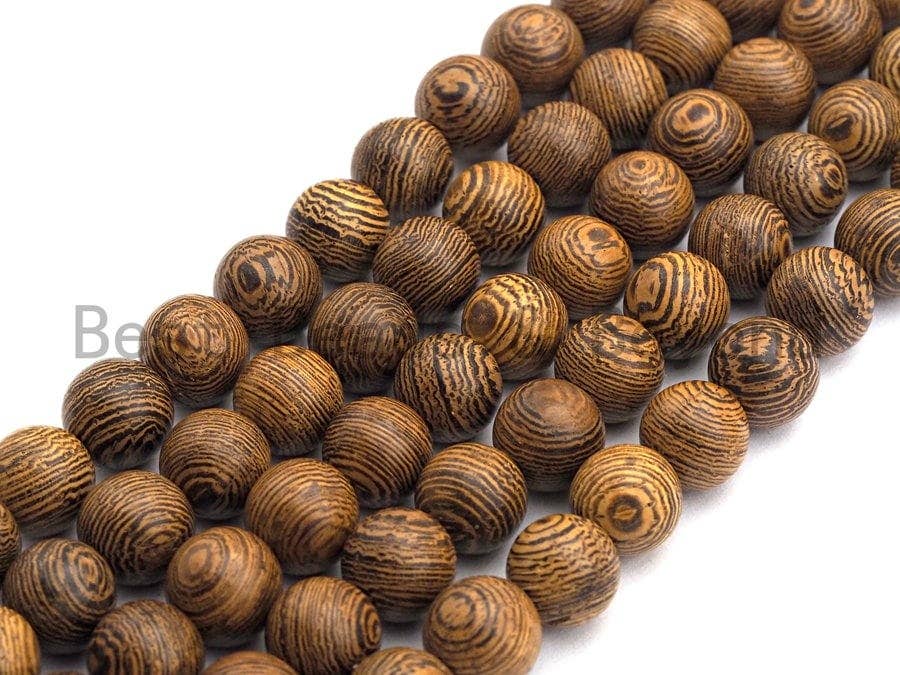 Natural Smooth Round Wood beads, 6mm/8mm/10mm/12mm Natural Brown Wood beads, Natural  Wood Grain Beads, 15.5inch strand,SKU#U467