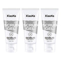 Xiaoks Clean Scrub Gel (3-Pack) with Carbomer & Betaine - 1-Minute Exfoliation, Mild & Gentle for Sensitive Skin - Non-Irritating Daily Exfoliator - 50G Each