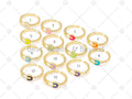 Colorful Enamel Safety Pin Shape Adjustable Ring