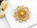 Pave Flower Pin Brooth, P32
