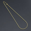 Gold Rice shaple Beads Link Adjustable Necklace, Sku#LD676