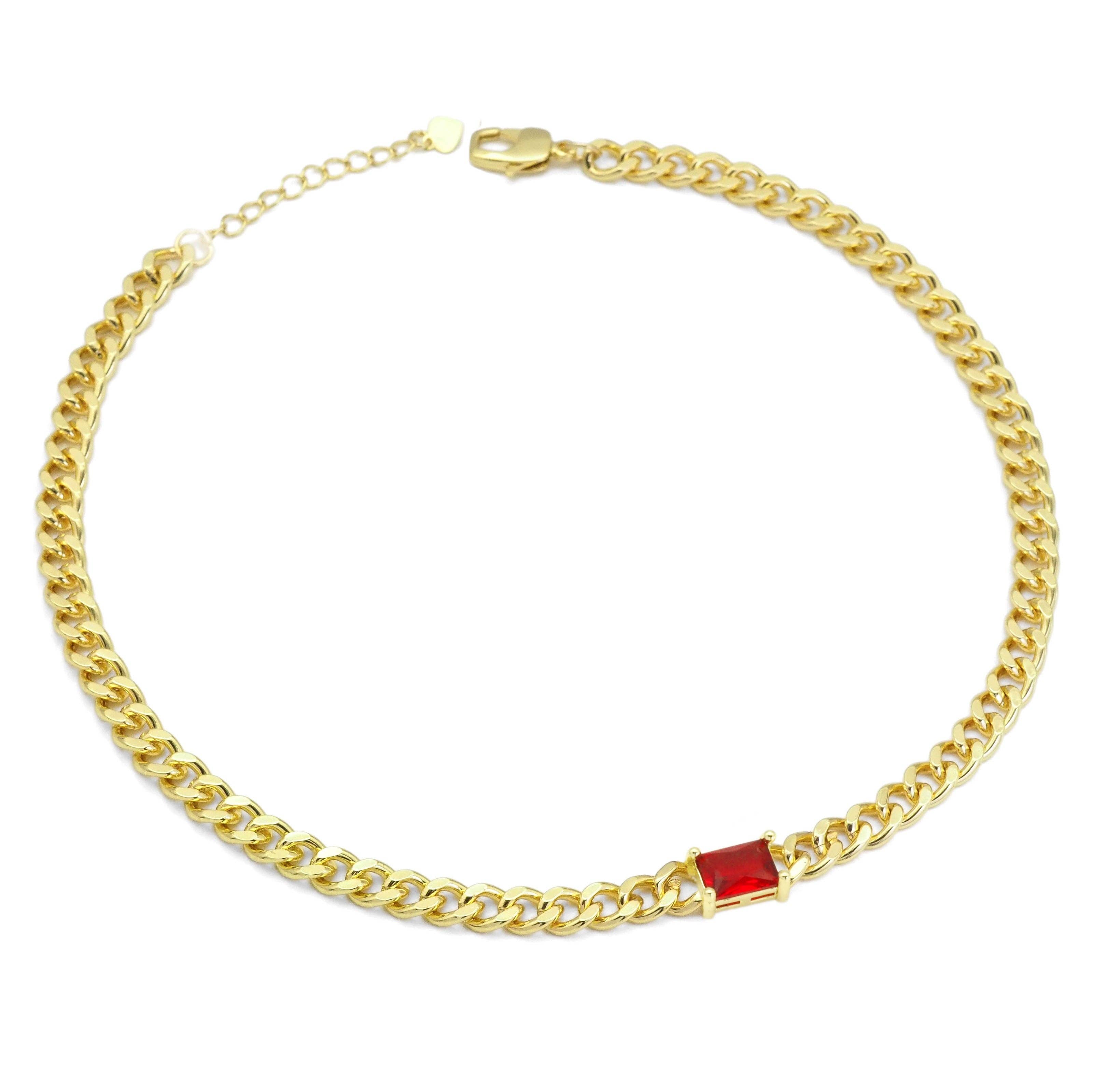 Gold Colorful Square CZ Connector, Sku#LX287