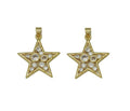 Large CZ Five Point Star Charm, Sku#JL114