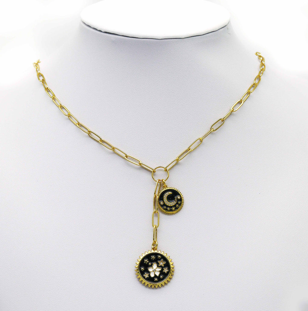 Thin Paperclip Drop Chain Necklace, sku#CL14N