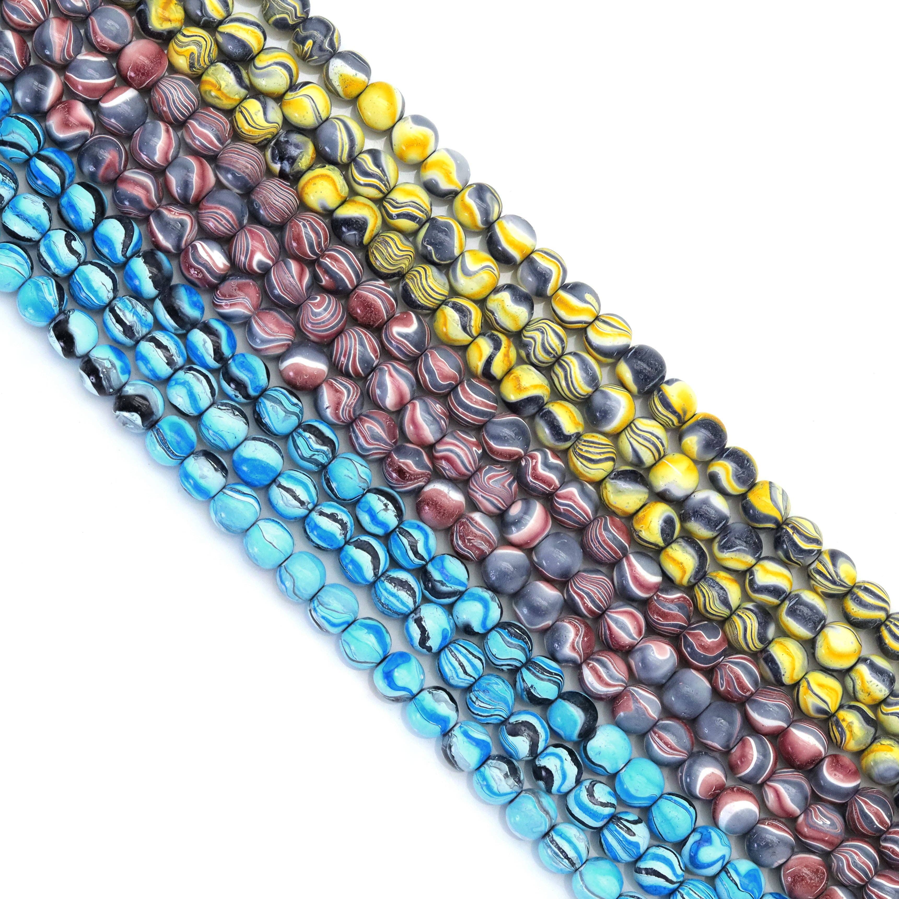 Colorful Hematite Round Smooth Beads, Sku#S165