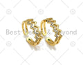 CZ Wave Line Shape Adjustable Ring, Sku#X253