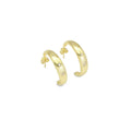 Gold CZ Stars on Huggie Hoop Earrings, Sku#LK844
