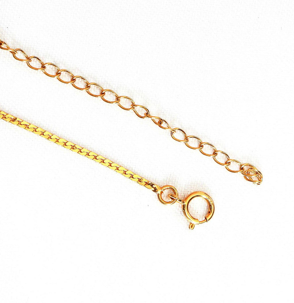 Dainty Gold thin flat Snake Chain Necklace, sku#ZX70