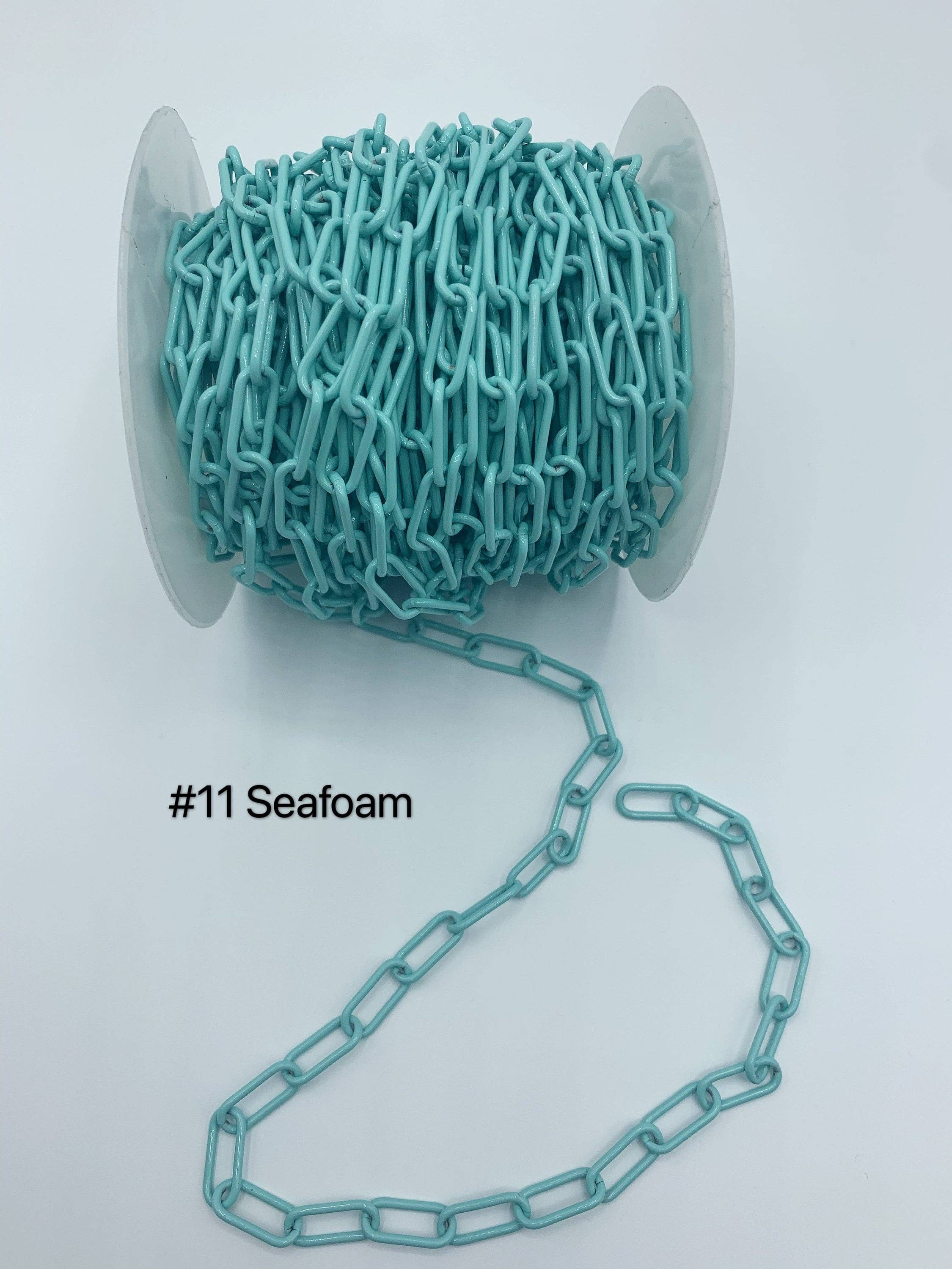 NEW!!! 8x17mm Enamel Paper Clip Chain by Yard, Enamel Pop Chain, Paper clip Enamel Metal Necklace, Wholesale Enamel Chain, sku#E531