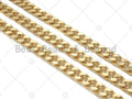 11x14mm Black/Gold High Quality Large Heavy Flat Curb Chain, Diamond Cut Bold Curb Chain, Cuban Heavy Metal Chain, sku#M394