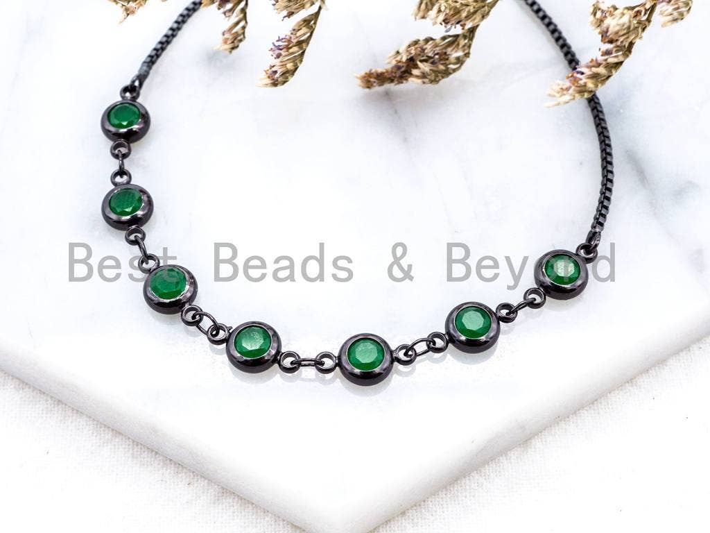 6mm Green Jade beaded bracelet, sku#A49