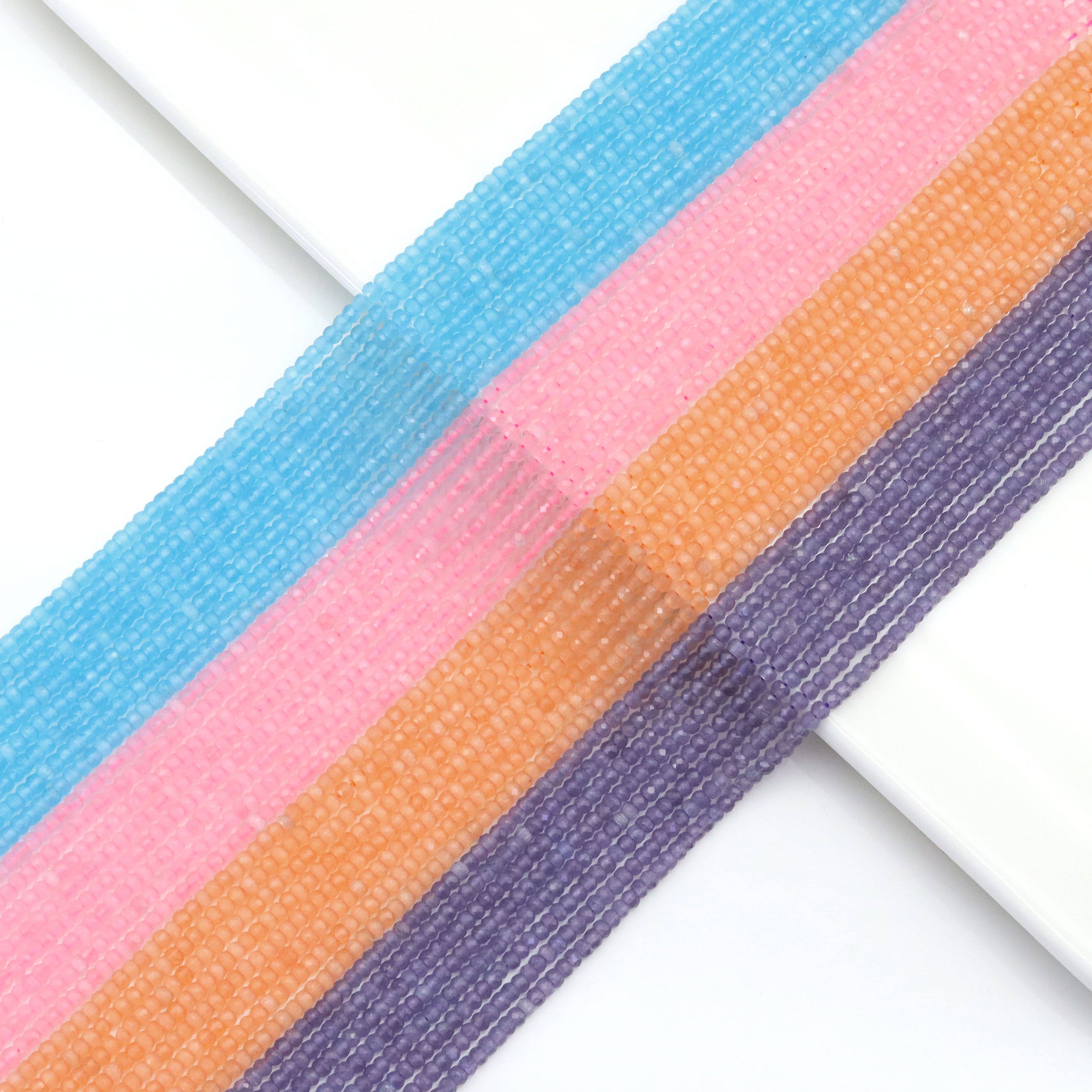 2x3mm Cat's Eye Faceted Rondelle Beads, Sku#U1756
