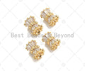 Gold Filled CZ Micro Pave Drum Shape Spacer Beads, 11x9mm, Sku#ZX25