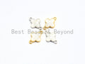 100% Natural White Shell Clover Connector for Earring/Bracel