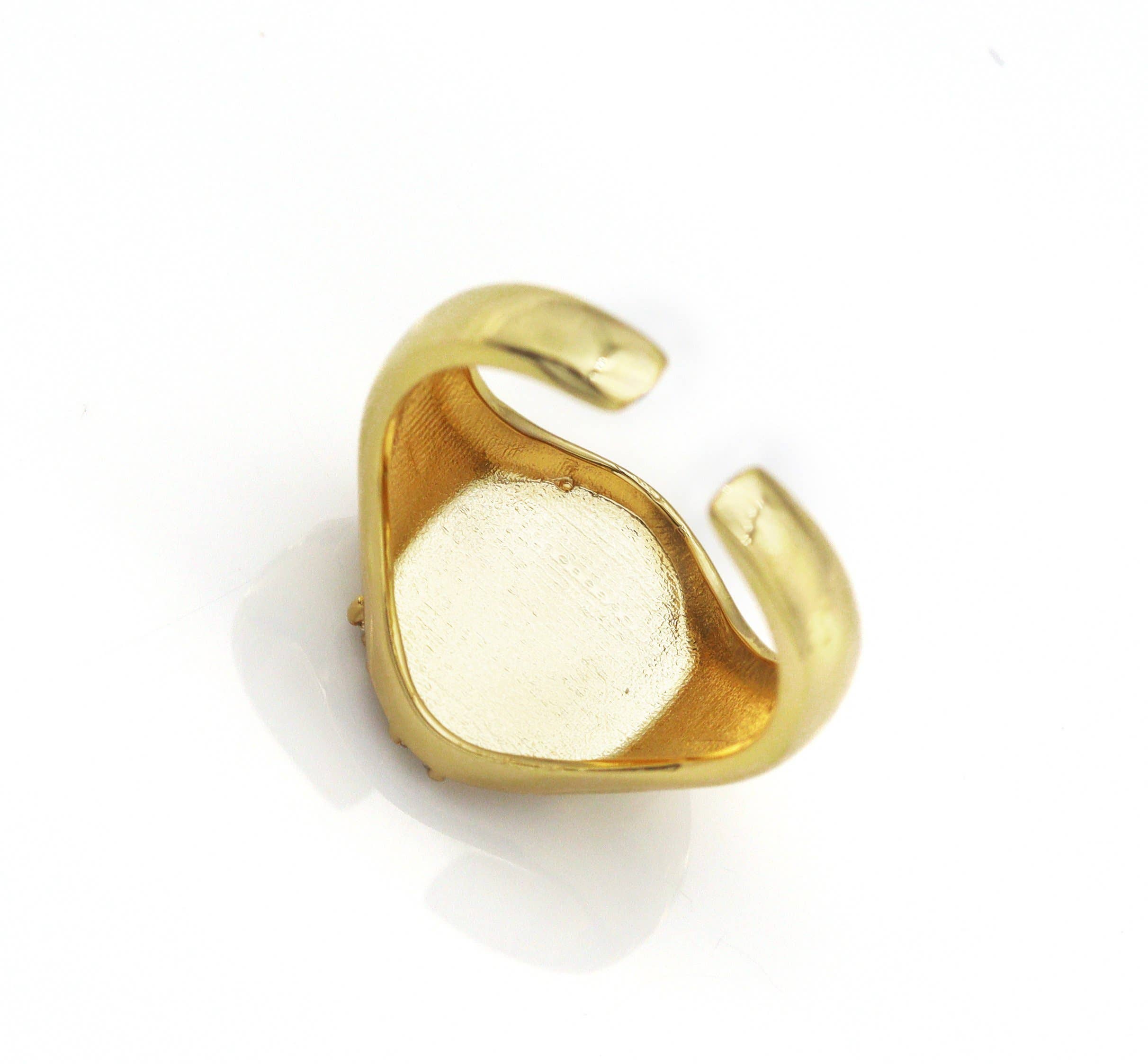 CZ Sun Cresent Moon Signet Ring, Sku#X342
