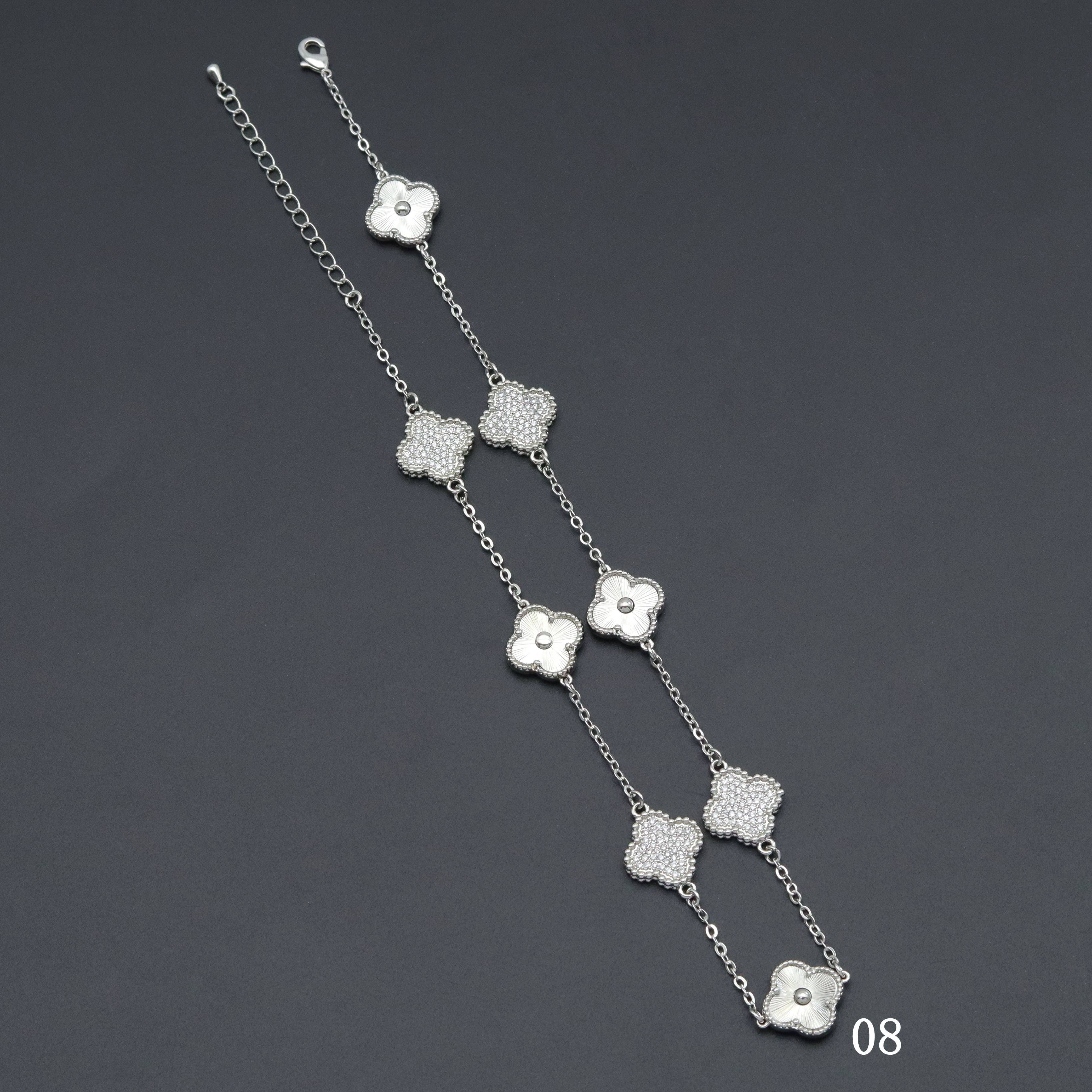 14 colors Flower Necklace, Green Pink Blue black silver gold white flower necklace, Sku#FH227