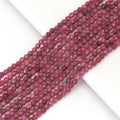 Genuine Rhodochrosite Round Faceted Small Beads, Sku#U1733
