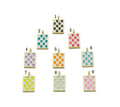 Enamel Checkboard Rectangle Pendant, Sku#F1517